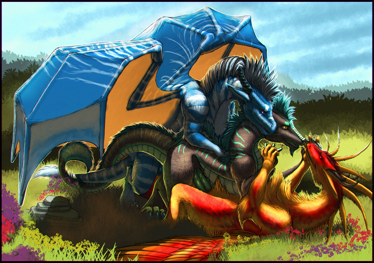 Dragon threesome artwork
